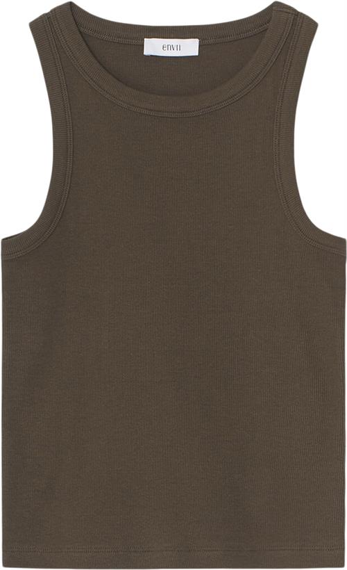 Envii Enally Racer TOP 5314 Kvinde Slate Black Tanktoppe Str S - hos Magasin