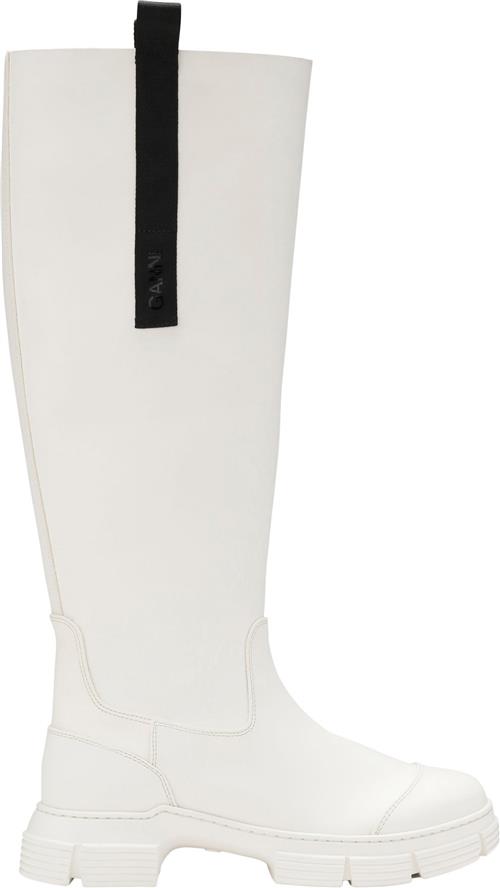 Ganni S1913 Recycled Country Rubber Boots Kvinde Egret Gummistøvler Str 38 - hos Magasin