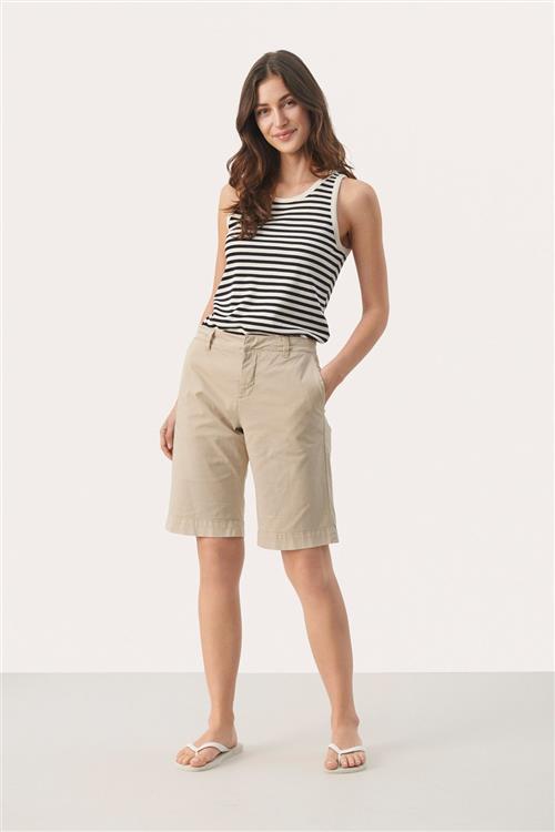 Se Part Two Hanijanpw SHO Kvinde White Pepper Casual Shorts Casual Fit Str 40 - hos Magasin ved Magasin