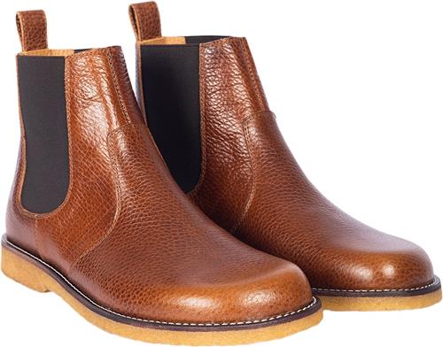 ANGULUS Chelsea Støvle med Kontraststikning Kvinde 2509/002 Medium Brown Chelsea Boots Str 42 - hos Magasin