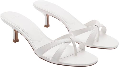 Se MANGO Sandals .- Plane Kvinde White Højhælede Sandaler Str 38 - hos Magasin ved Magasin