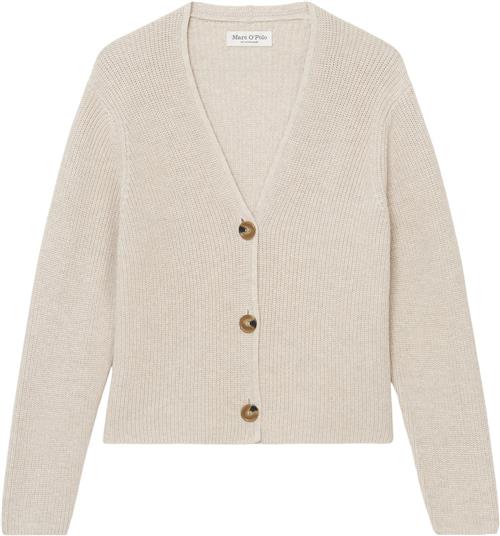 Marc O’Polo Cardigan, Longsleeve, Vneck Kvinde Sandy Melange Cardigans Str S - hos Magasin