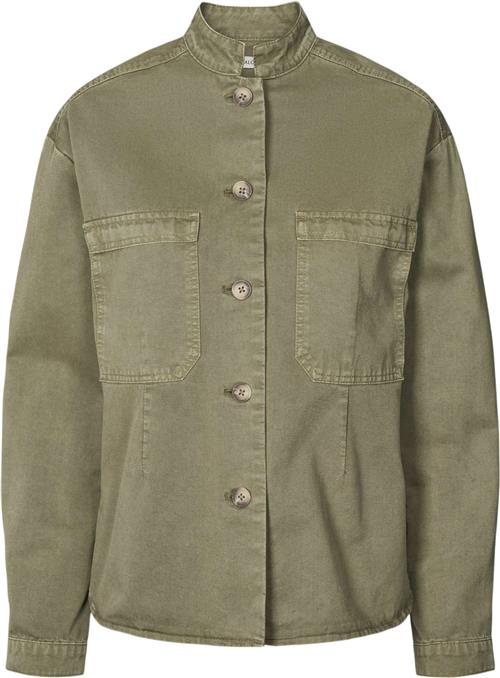 Rabens Saloner Canvas Light Shirt Jozephine Kvinde Burnt Olive Toppe Str S - hos Magasin