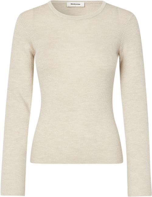 Se Modström Hirokimd Oneck Kvinde Summer Sand Sweaters Str XS - Uld hos Magasin ved Magasin