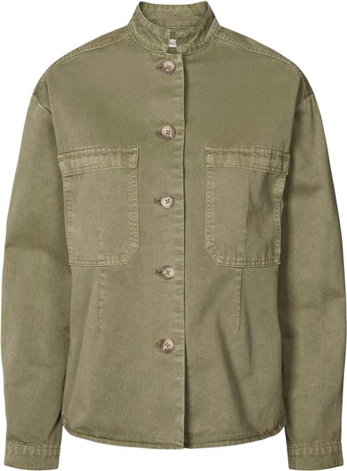 Se Rabens Saloner Canvas Light Shirt Jozephine Kvinde Burnt Olive Toppe Str M - hos Magasin ved Magasin