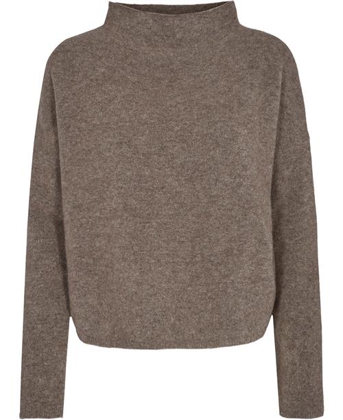 Se Filippa K Mika Yak Funnelneck Sweater Kvinde Dark Taupe Rullekraver Str L - hos Magasin ved Magasin