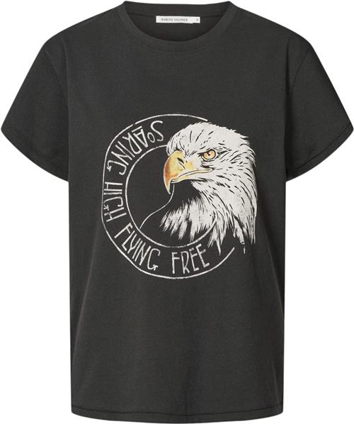 Rabens Saloner Eagle Tshirt - Ambla Kvinde Faded Black Kortærmede T-shirts Str S - hos Magasin