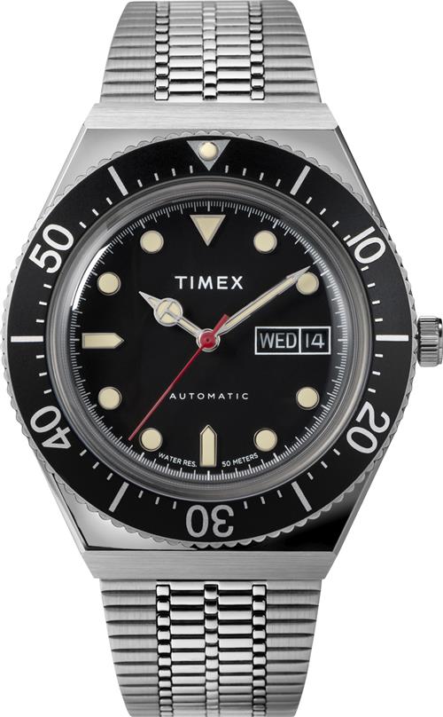 Se Timex M79 Automatic 40mm Black Dial Black top Ring One size - Ure Stål hos Magasin ved Magasin