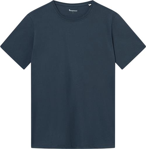 Se Knowledge Cotton Apparel Agnar Basic Tshirt - Regenerative Organic Certified - Gots/vegan Mand Blå Kortærmede T-shirts Str XL - hos Magasin ved Magasin