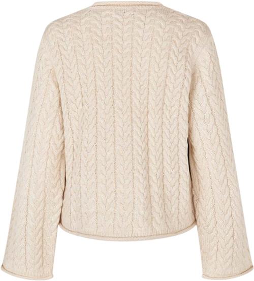 Se Modström Kurtismd Oneck Kvinde Summer Sand Sweaters Str XS - hos Magasin ved Magasin