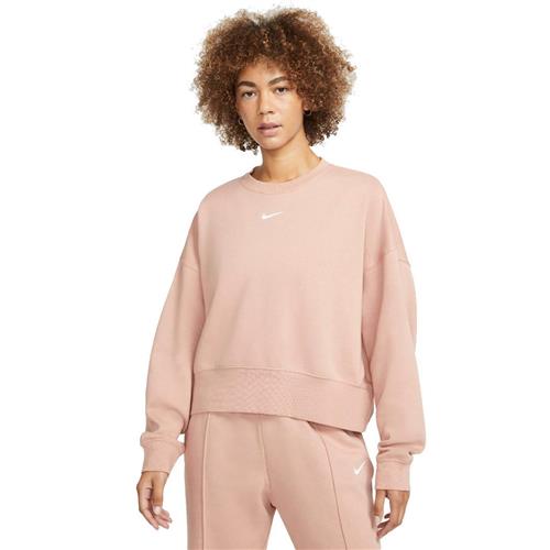 Nike Sportswear Essential Fleece Crew Sweatshirt Kvinde Pink Sweatshirts Str S - Bomuld hos Magasin