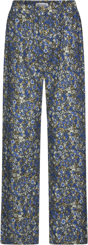 Lollys Laundry Billll Pants Kvinde Blue Bukser Med Brede Ben Str XL - hos Magasin