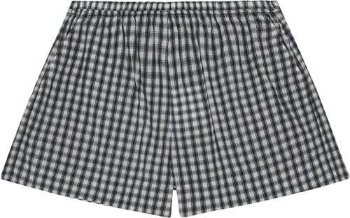 Ganni Seersucker Check Elasticated Shorts Kvinde Egret Casual Shorts Str 36 - hos Magasin