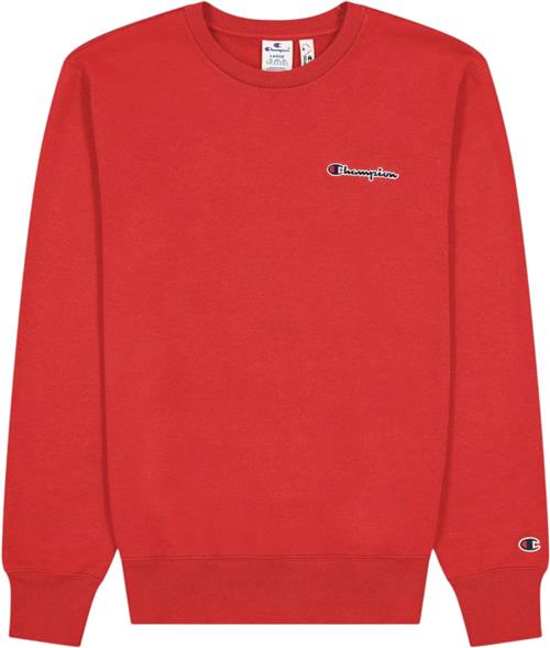 Se Champion Crewneck Sweatshirt Mand Chinese Red Sweatshirts Str XS - Bomuld hos Magasin ved Magasin