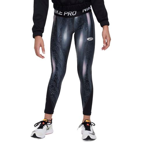 Se Nike Pro Warm Icon Clash Printed Tights 128-137 / S - Tights hos Magasin ved Magasin