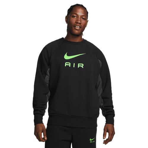 Se Nike Sportswear air French Terry Sweatshirt Mand Black/dk Smoke Grey/ghost Gree Sweatshirts Str XL - Bomuld hos Magasin ved Magasin