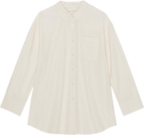 Moshi Moshi Mind Avalon Shirt Poplin Kvinde Natural Langærmede Skjorter Str L - hos Magasin