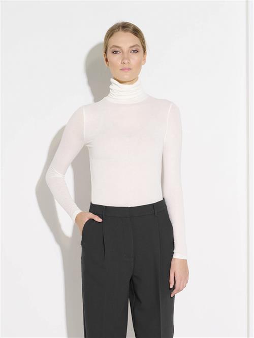 Bruuns Bazaar Angelabb Roll Neck Kvinde Snow White Rullekraver Str S - Uld hos Magasin