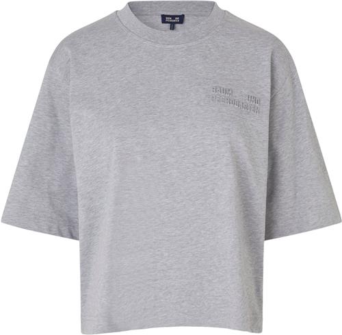 Baum und Pferdgarten Jiana Kvinde Grey Melange Kortærmede T-shirts Str XS - hos Magasin