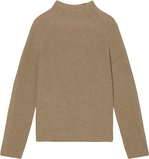 Se Marc O’Polo Pullover, Longsleeve, Standup Coll Kvinde Shaded Brown Melange Sweaters Str XL - hos Magasin ved Magasin