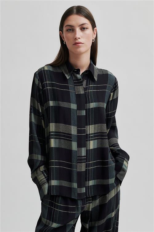 Second Female Checca Shirt Kvinde Black Skjorter Str L - Viskose hos Magasin