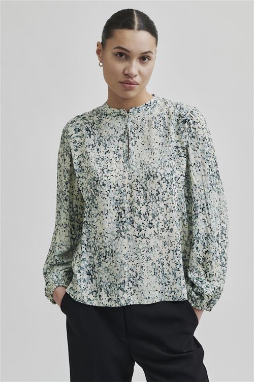 Second Female Sisal Blouse Kvinde Slate Green Langærmede Bluser Str L - Viskose hos Magasin