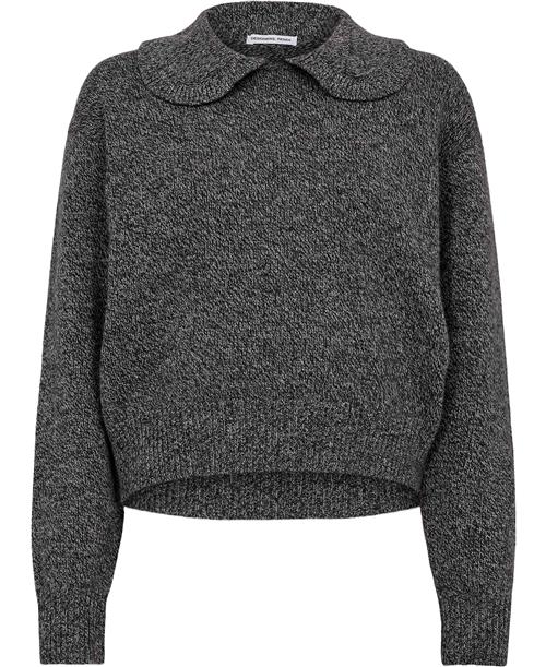 Designers Remix Carmen Collar Sweater Kvinde Grå Sweaters Str S - hos Magasin