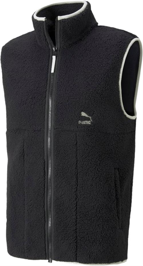 Puma Clsx Sherpa Gilet Mand Puma Black Veste Str S - Polyester hos Magasin