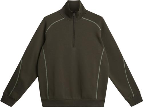 J. Lindeberg Canter Quarter Zip Sweat Mand Forest Green Sweatshirts Str L - hos Magasin