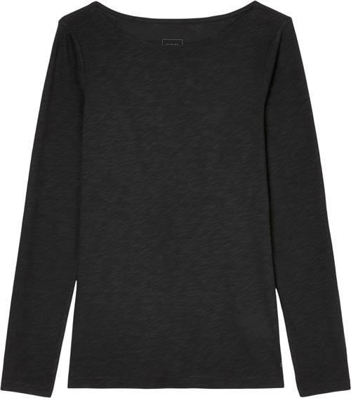 Marc O’Polo Tshirt, Long Sleeve, Boat Neck Kvinde Black Langærmede T-shirts Str L - hos Magasin