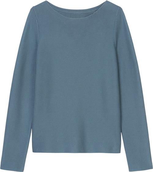 Marc O’Polo Pullover, Longsleeve, Roundneck Kvinde Hazy Blue Sweaters Str S - hos Magasin