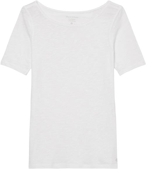 Marc O’Polo Tshirt, Short-sleeve, Boat-neck Kvinde White Kortærmede T-shirts Str S - hos Magasin