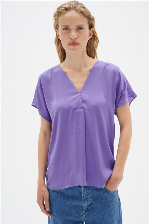 Se InWear Rindaiw Top Kvinde Amethyst Kortærmede Bluser Loose Fit Str 40 - hos Magasin ved Magasin