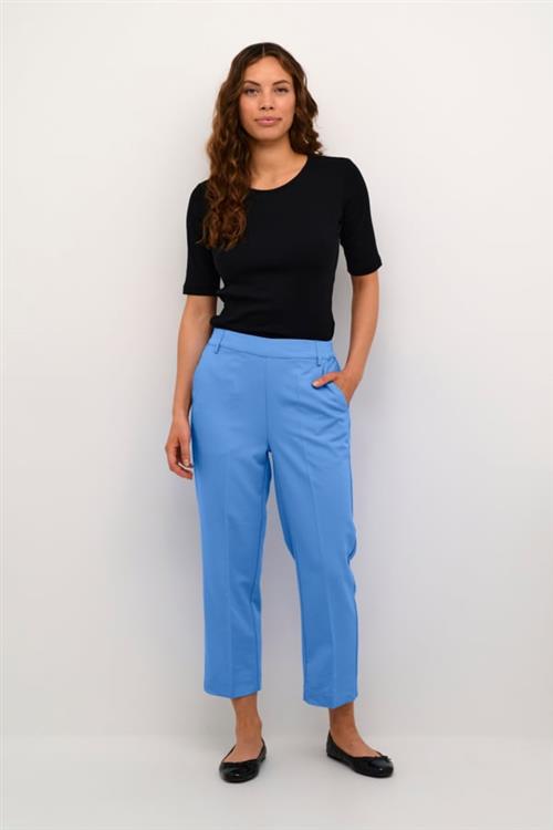 Se Kaffe Kasakura HW Cropped Pants Kvinde Ultramarine Bukser Str 46 - hos Magasin ved Magasin