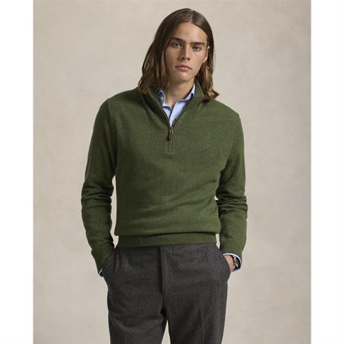 Se Polo Ralph Lauren 2/27 Merino Rwsls HZ PP Mand Classic Olive Heather Turtlenecks Str M Merino - hos Magasin ved Magasin