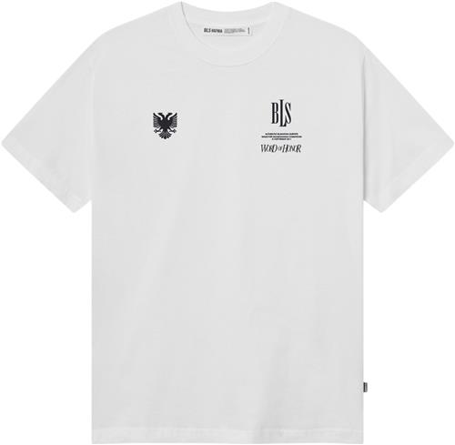 BLS Hafnia WOH Tshirt Mand White Kortærmede T-shirts Regular Fit Str L - Bomuld hos Magasin