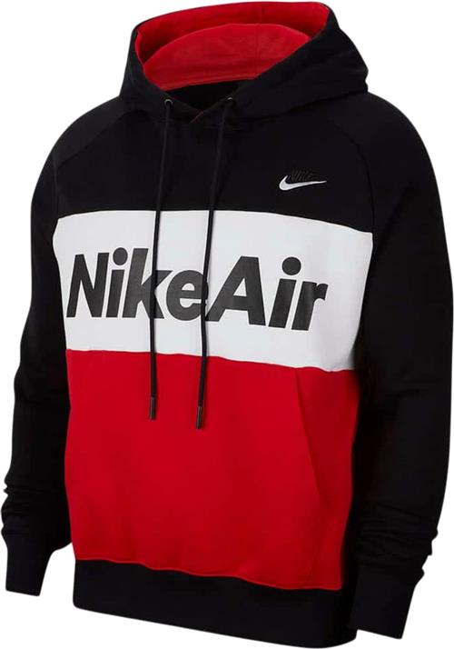 Se Nike Nike AIR Men's Fleece Pullover Mand Black Hoodies Str XXL - hos Magasin ved Magasin