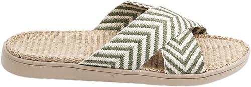 Lovelies Formentera Sandal - Jute Sole & Natural Bast Straps Kvinde Four Leaf Clover Flade Sandaler Str 42 - hos Magasin