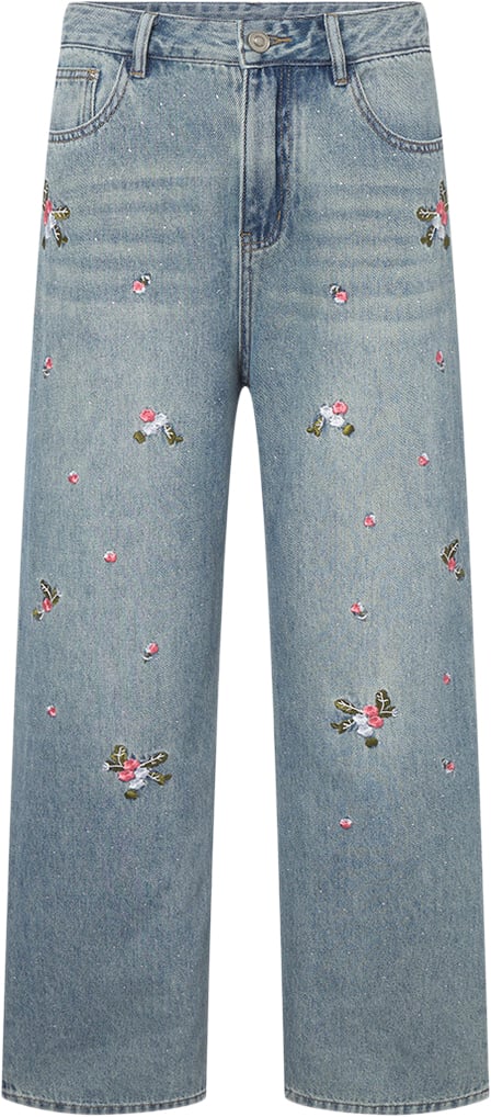 Se HUNKØN Dolly Denim Trousers Kvinde Light Denim Jeans Str S Denim - hos Magasin ved Magasin