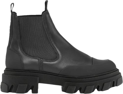 Se Ganni Cleated Low Chelsea Boot Black Stit Kvinde Black Chelsea Boots Str 38 - Polyester hos Magasin ved Magasin