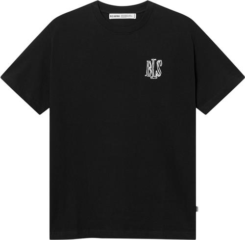 BLS Hafnia Handwritten Tshirt Mand Black Kortærmede T-shirts Regular Fit Str M - Bomuld hos Magasin