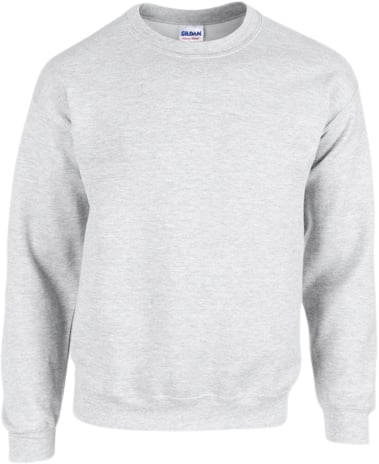 Gildan | Heavy Blend Adult Crewneck Sweatshirt Kvinde Ash (Heather) Sweatshirts Str L - hos Magasin