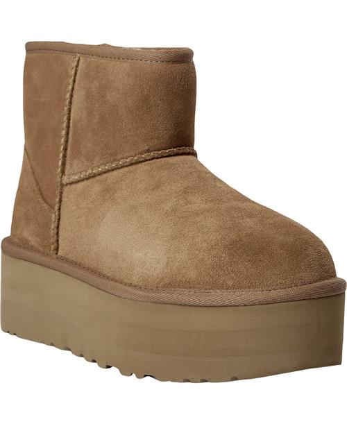 UGG W Classic Mini Platf Kvinde Chestnut Vinterstøvler Str 37 - hos Magasin