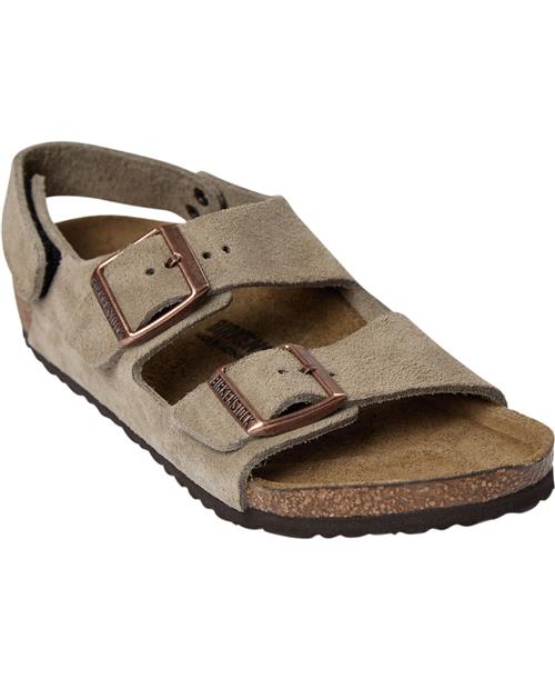 Se Birkenstock Milano HL Kids Leve Taupe Beige Sandaler Str 33 - hos Magasin ved Magasin