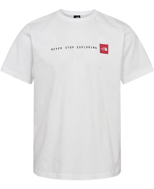 The North Face M S/S Never Stop Exploring TEE TNF Mand Hvid Kortærmede T-shirts Str XL - Bomuld hos Magasin