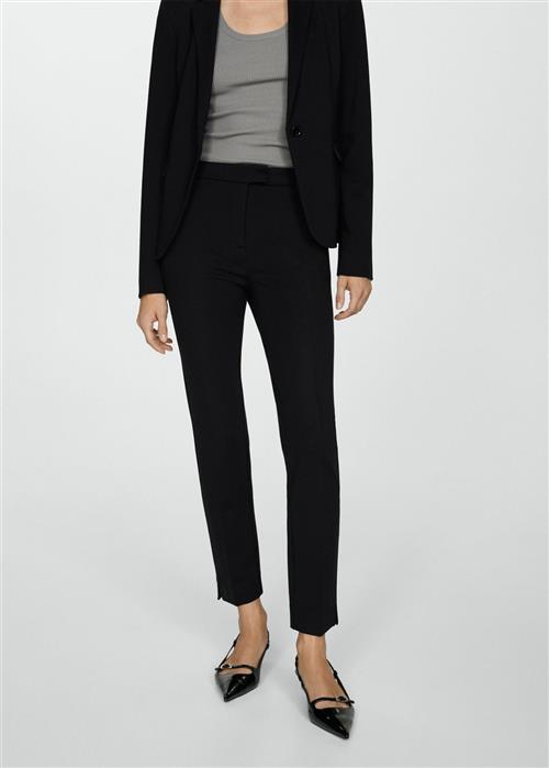 MANGO Pleated Suit Trousers Kvinde Black Bukser Str 42 - hos Magasin