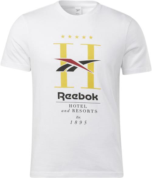 Reebok Classics Hotel TEE Mand Hvid Kortærmede T-shirts Regular Fit Str XS - hos Magasin