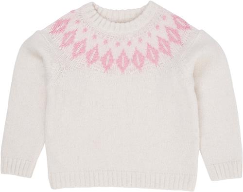 Copenhagen Colors Wool Iceland Blouse Str 98 - Cream/bubblegum Strik Uld hos Magasin