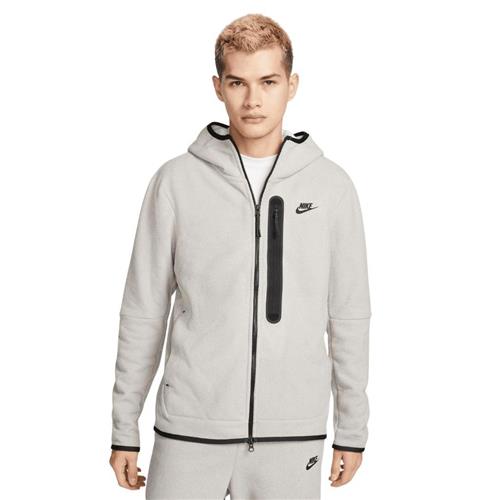 Nike Sportswear Fleece Full zip Winterized Hoodie Mand Cobblestone/black Fleece Str XS - Bomuld hos Magasin