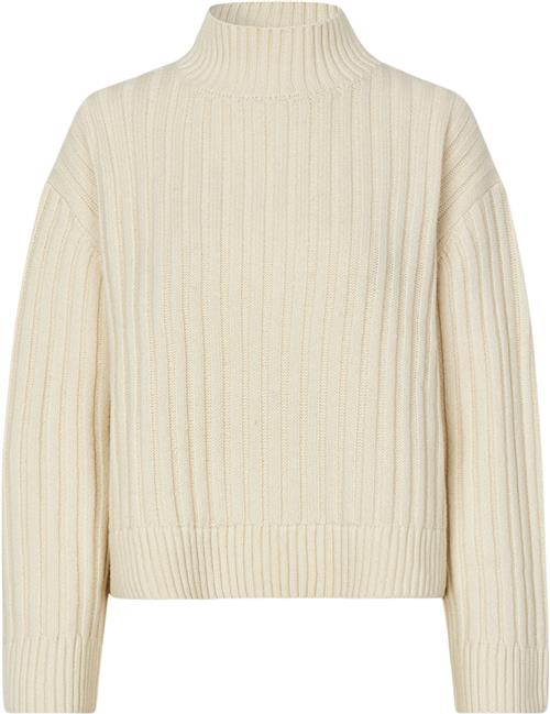 Modström Fultonmd rib Tneck Kvinde Summer Sand Sweaters Str XL - hos Magasin